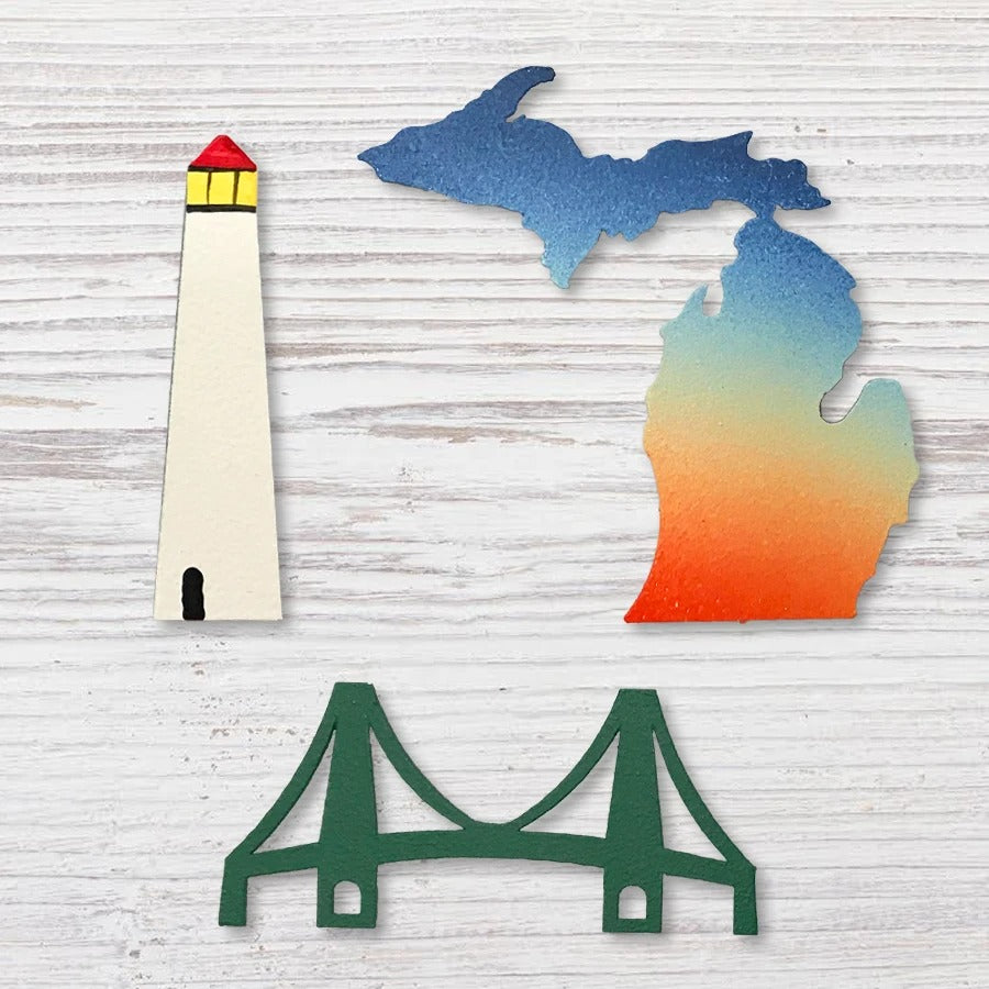 Michigan Icons Magnets (Set of 3)