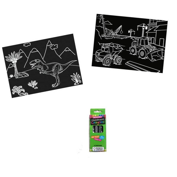 Chalkboard MiniMats - Dino & Truck Set