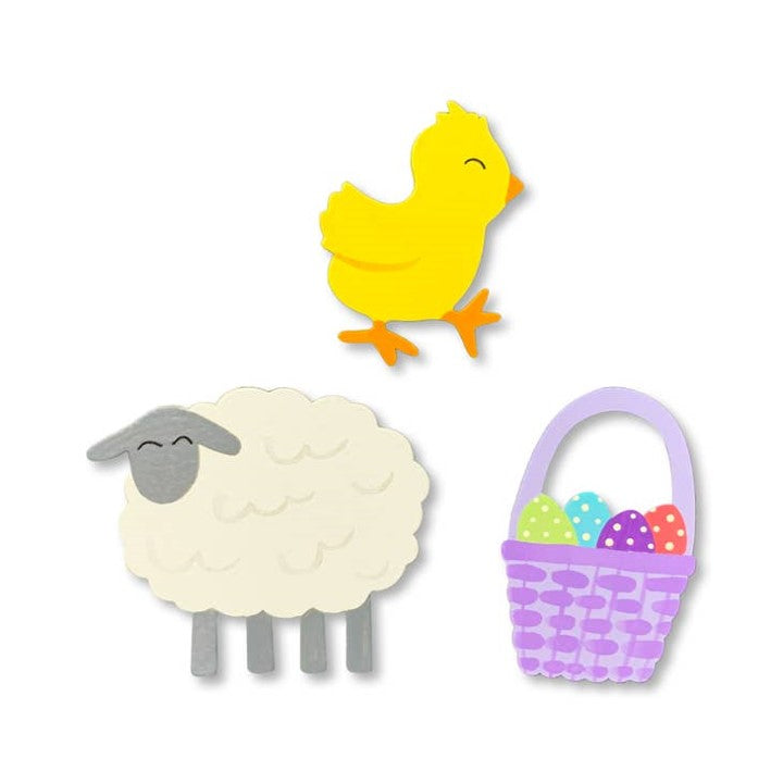 Easter with Lamb Magnets (Set of 3)
