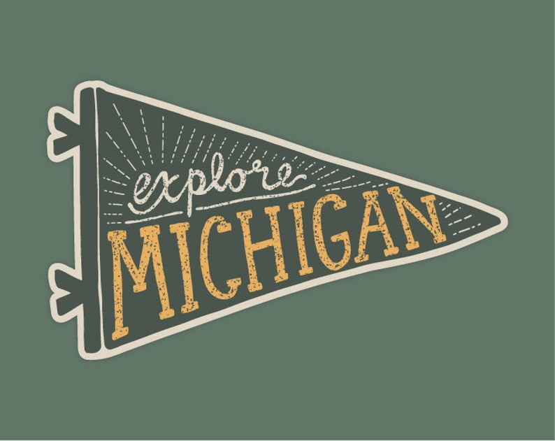 Explore Michigan Pennant Sticker