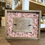 Floral Engraved Photo Framed Sign