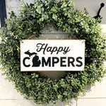 Happy Campers Hanging Sign