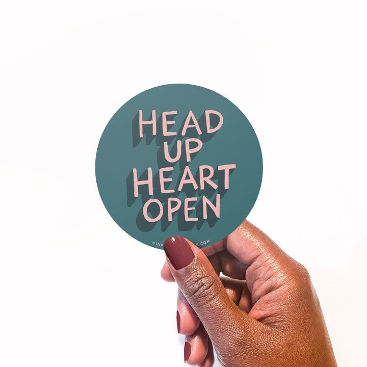 Head Up Heart Open Vinyl Sticker