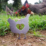 Hen/Chicken Rustic Metal Raw Steel Ornament