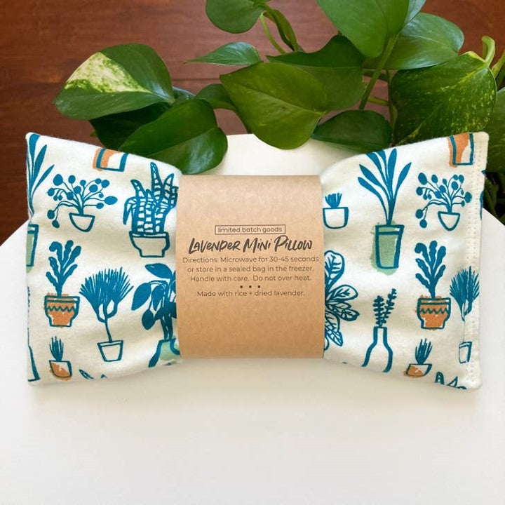 Modern Houseplants Weighted Lavender Mini Pillow