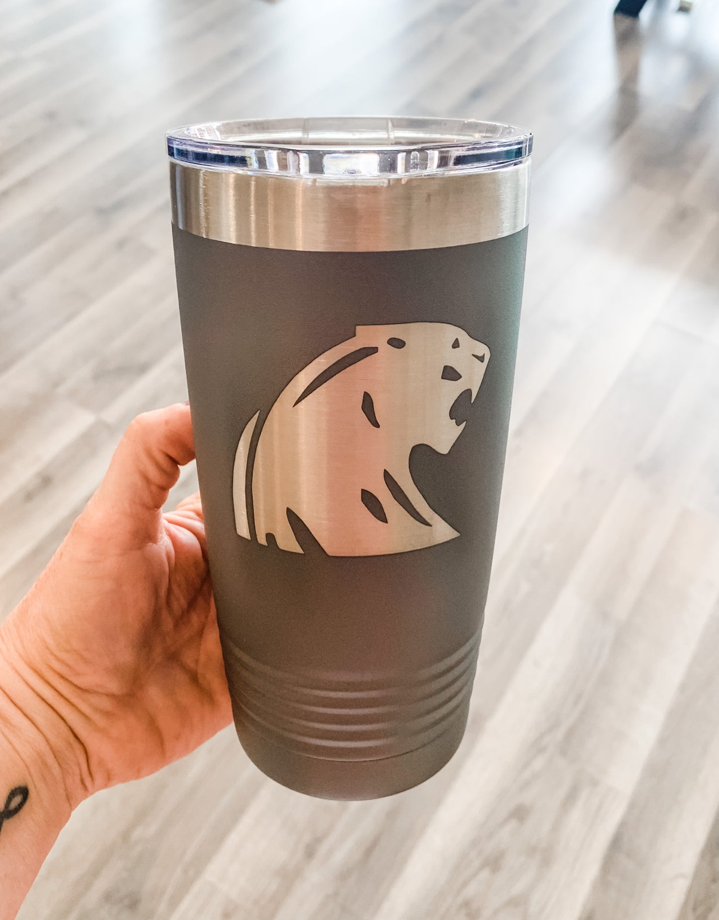 Panther Engraved Tumbler