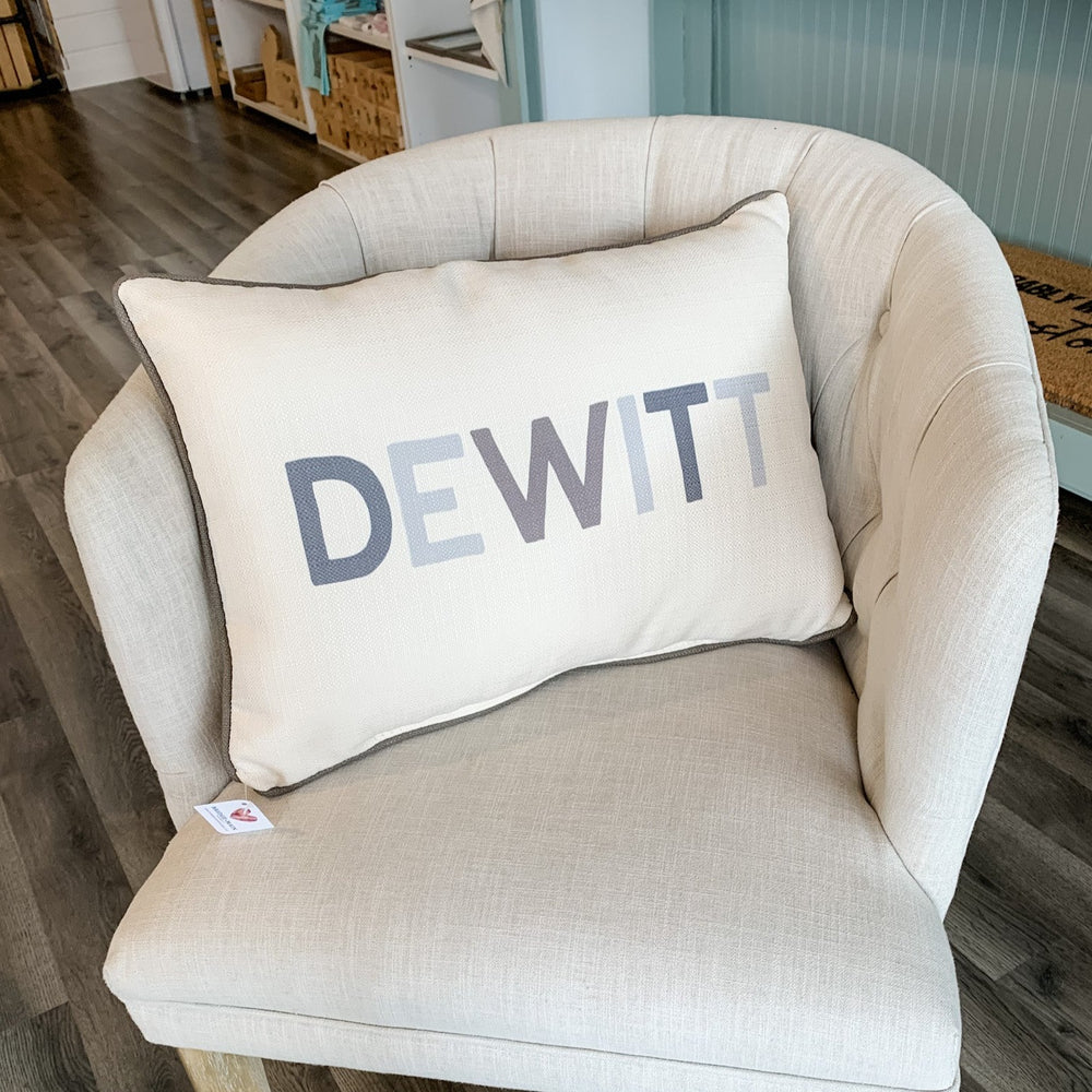DeWitt Neutral Block Pillow