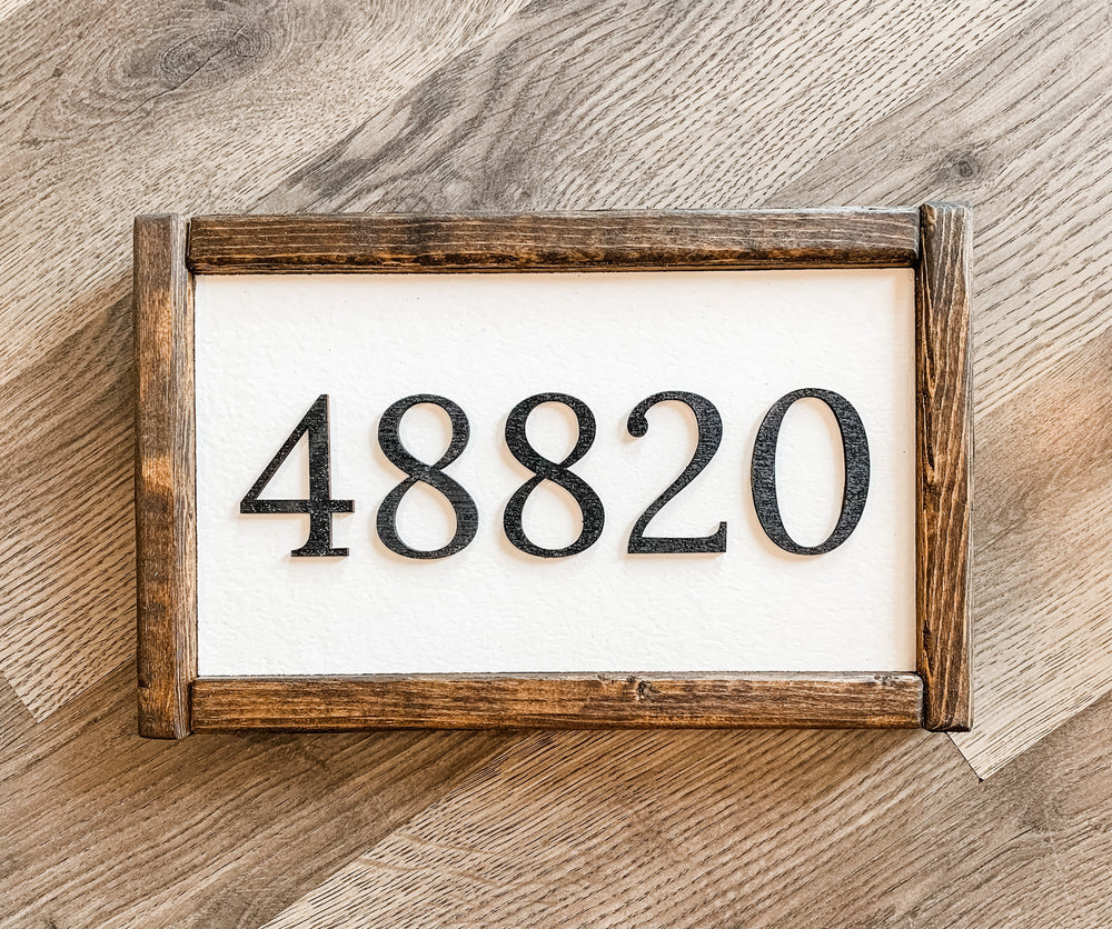 Dewitt Zip Code 3D Laser Wood Sign Bridge + Main Market