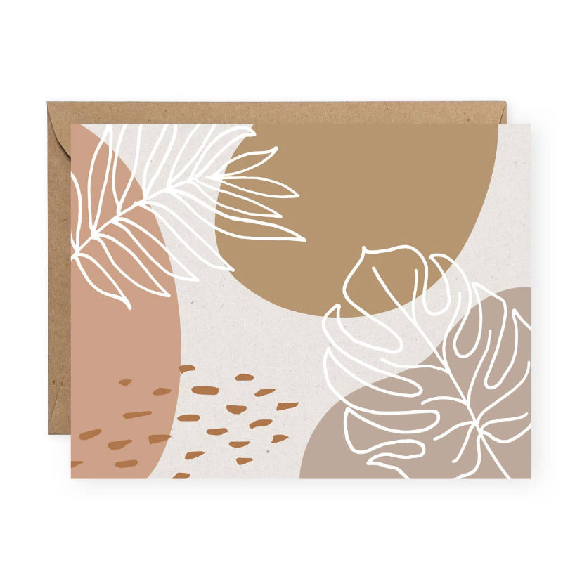 Modern Leafy Greeting Card (For Any Occasion)