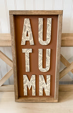 Vertical Autumn Framed Sign