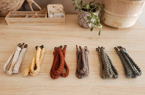 
                  
                    Macramé Wristlet Keychain (Multiple Color Options)
                  
                