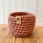 Rosewood Pink Boho Crochet Basket