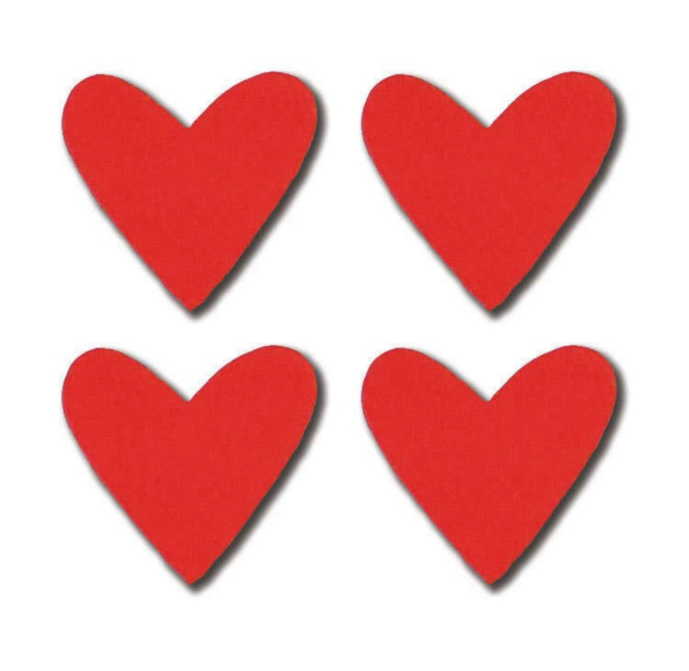 Red Heart Magnets (Set of 4)