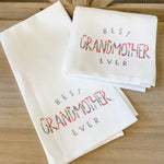 Best Grandmother Floral Tea Towel