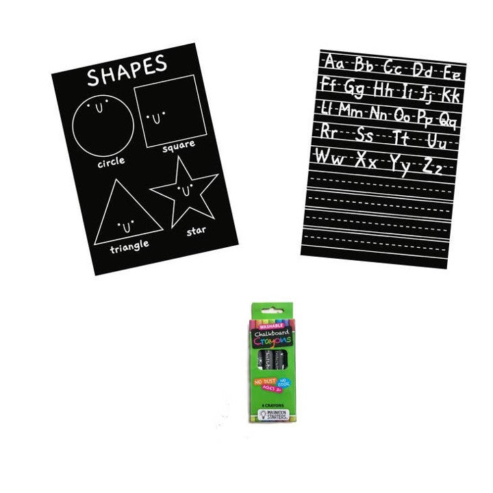 Chalkboard MiniMats - Letters and Shapes Set