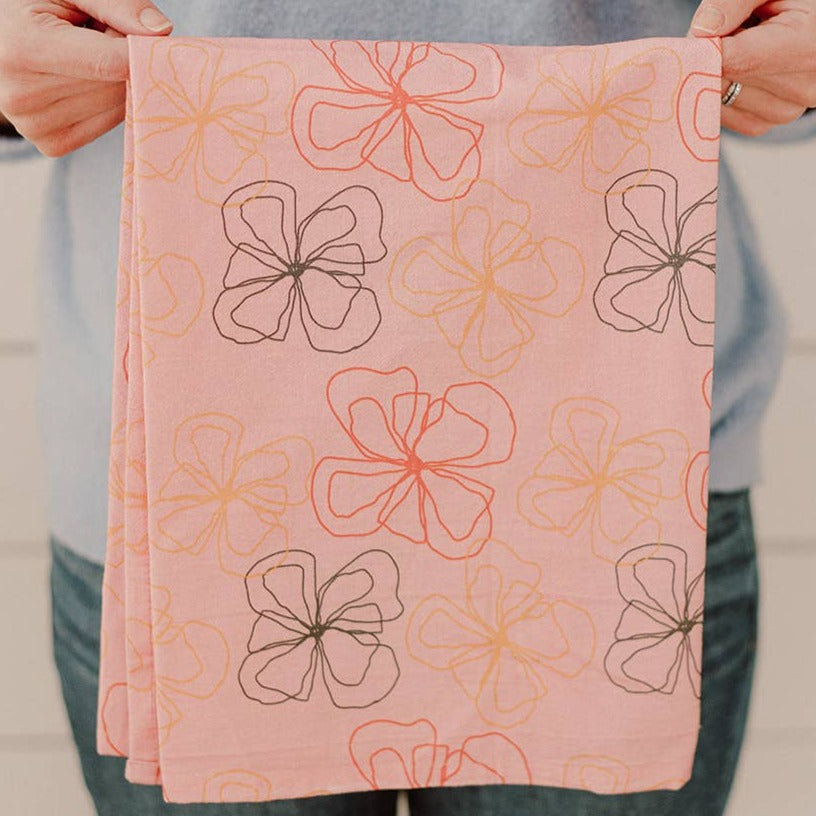 Line Floral Full Pattern Towel