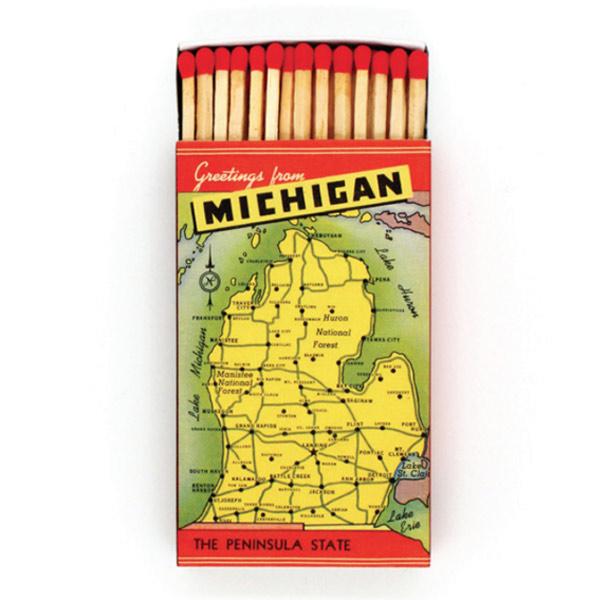 Greetings from Michigan Extra-Long 4" Matches