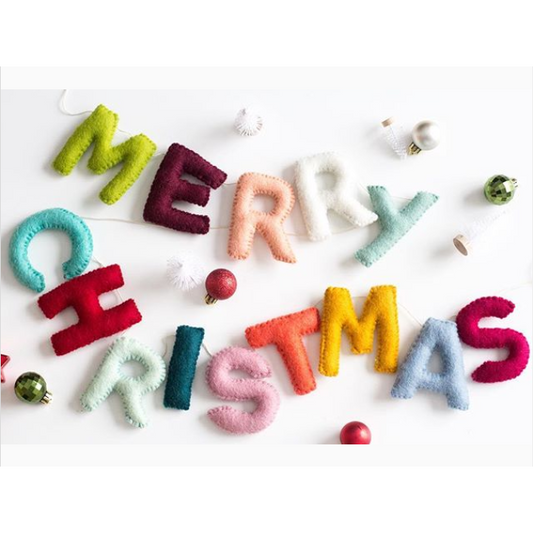 Merry Christmas Letter Garland