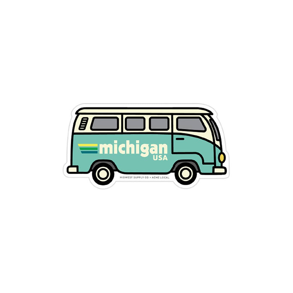 Mint Michigan Camper Van Sticker
