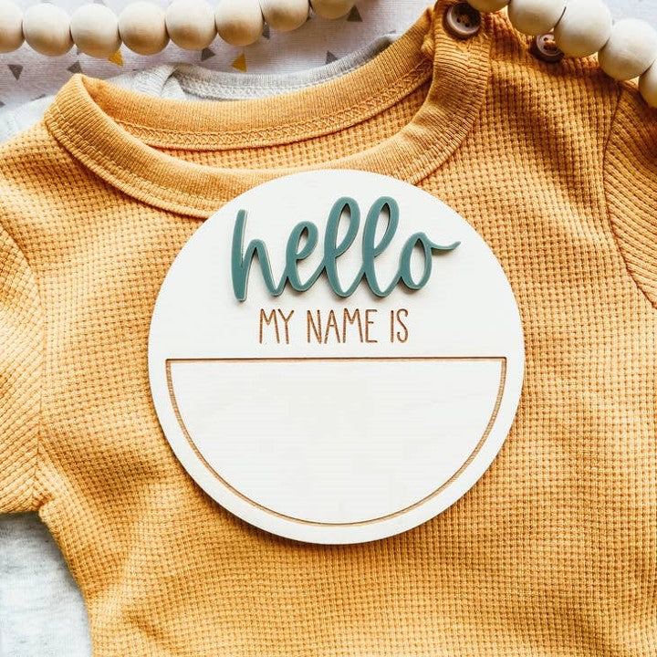 Birth Announcement Sign - Mint