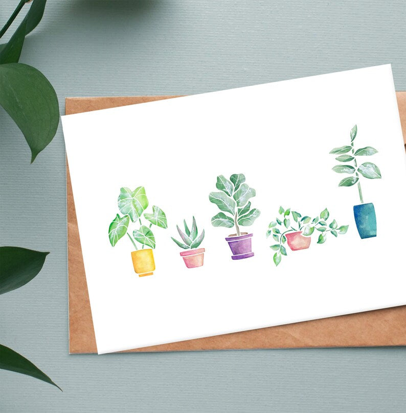 Plant Notecards with Envelopes (Set of 12)