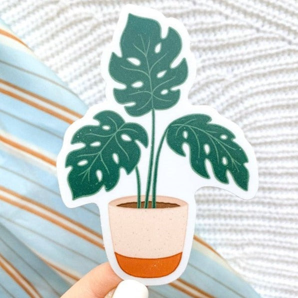 Potted Monstera Plant Sticker
