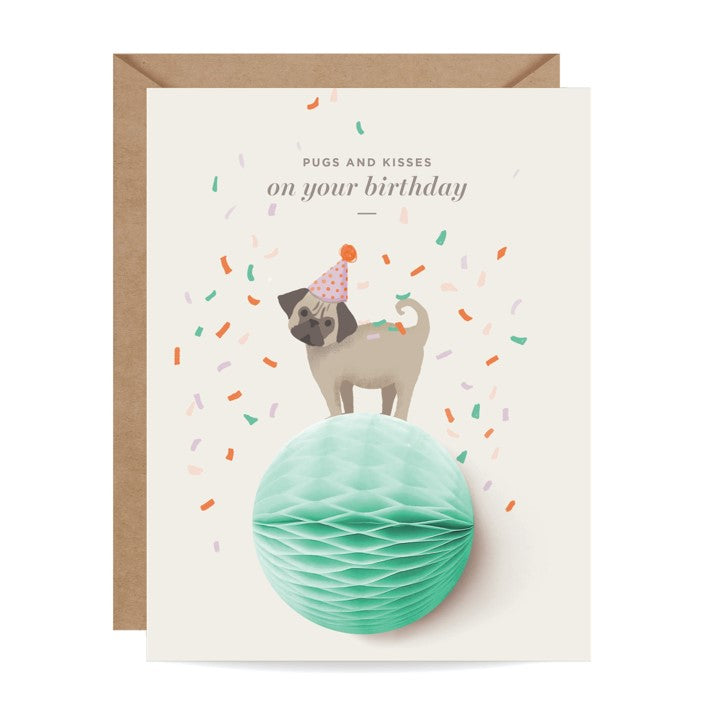 Birthday Pug Pop-up Card