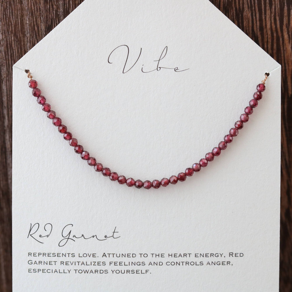 Red Garnet Beaded Necklace