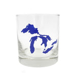 Great Lakes Rocks Glass (Dark Blue)