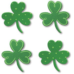 Shamrock w/ Pattern Magnets (Set of 4)