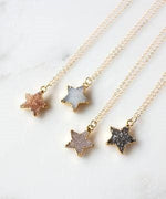 Celeste Druzy Star Necklace