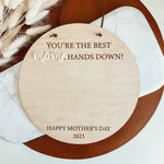 You're The Best Mom DIY Handprint Pennant Sign
