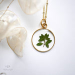 Thyme Round Pendant Necklace