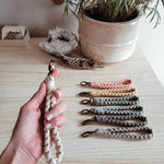 Macramé Wristlet Keychain (Multiple Color Options)